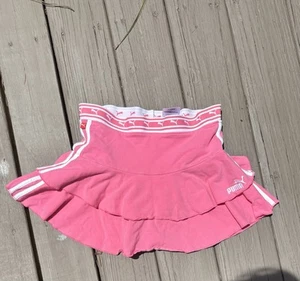 Puma Tennis Miniskirt Y2K Girls Large Shorts Layered Pink Blokquette Girly Flowy - Picture 1 of 9