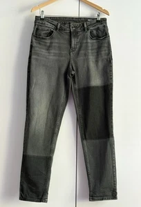 Tu Grey Wash / Patchwork Boyfriend Jeans UK14 - Picture 1 of 3