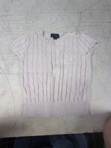 Suéter Ralph Lauren Loght Rosa Manga Corta Tejido con Cable Niñas Pequeñas Talla 5 - Imagen 1 de 5