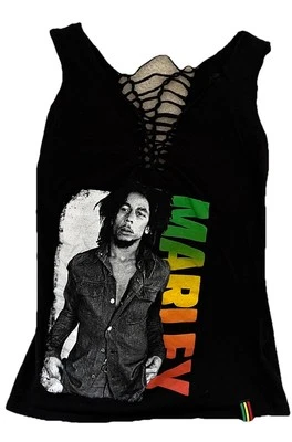 Official USA Vintage Bob Marley Distressed Upcycled Womens Tank Top - Image 1 of 3