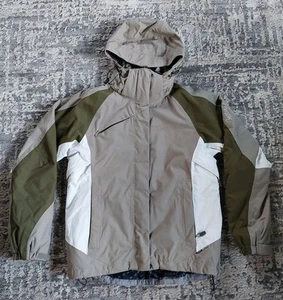 Mujer Salomon Cremallera Snowboard Esquí Chaqueta Abrigo M Primaloft RN 98309 Verde Tostado - Imagen 1 de 5