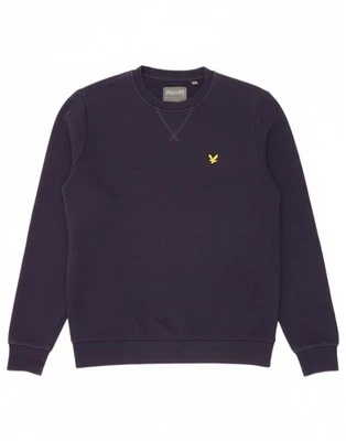 LYLE & SCOTT Hombres Gráfico Sudadera Jersey Pequeña Azul Marino Algodón DQ06 Foto 1 de 4