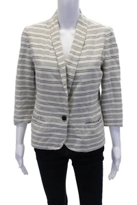 Paper Crane Womens Cotton Long Sleeve Buttoned Blazer White Size M - Picture 1 of 7