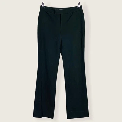 Pantalones de mezclilla Club Monaco talla 4 negros de pierna recta ancha sarga de algodón entrepierna 31" Foto 1 de 4