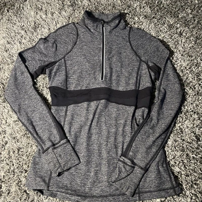 Pullover Lululemon Run Full Tilt Media Cremallera Manga Larga Negro Gris Para Mujer 8 Usado en Excelente Condición Foto 1 de 4