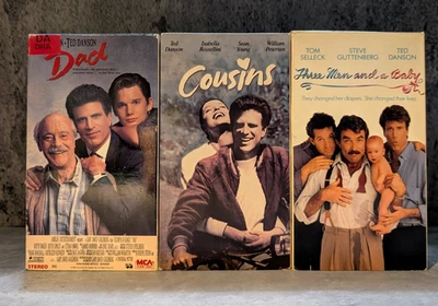 Ted Danson VHS lot. Dad, Cousins, Three Men and a Baby. TESTED! Foto 1 de 3