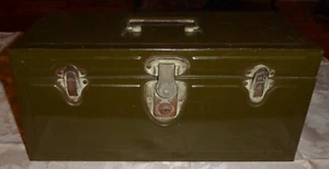 Caja de herramientas/aparejos de metal vintage - Imagen 1 de 7