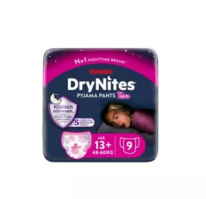 Huggies DryNites 13+ Mädchen Girls Windel Neu 9St Teen Teenagerwindel - Bild 1 von 8