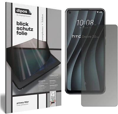 Screen Protector for HTC Desire 20 Pro Privacy Filter 4-Way Protection dipos - Image 1 of 4