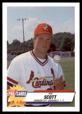 1993 Fleer ProCards Ron Scott Johnson City Cardinals #3675