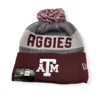 Auténtico gorro New Era Texas A&M Aggies 2016 tejido lateral deportivo pompón Foto 1 de 4