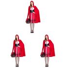  3 Count Kleidung Für Rotkäppchen Kostüm Damen Ballkleid Halloween-Geisterkleid