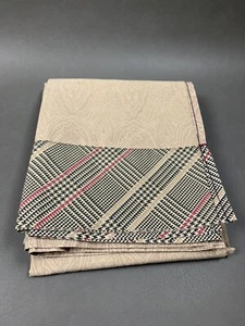 Stevens Beige Damask Houndstooth NO IRON 200 CALE Flat Sheet Combed Cotton, FULL - Picture 1 of 11