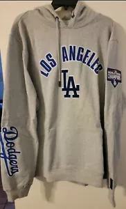 LOS ANGELES DODGERS POPULAR DESIGN STITCHED LOGOS HOODIE SIZE 2XL - Picture 1 of 9