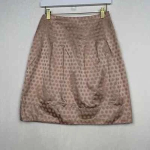Elevenses Anthropologie Women's Size 4 Polka Dots Pleated Mini Skirt Side Zip - Picture 1 of 6