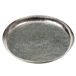 Serviertablett Silber rund 46 cm rund Servierplatte DekoSchale Deko Kerzenteller - Bild 1 von 5