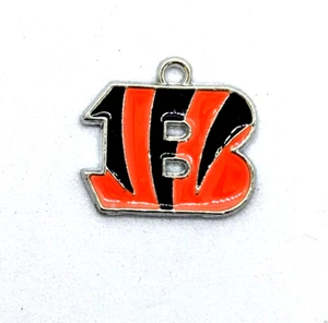CINCINNATI BENGALS LOGO CHARM (x1) Big Discounts for Multiple NFL Pendant - Picture 1 of 4