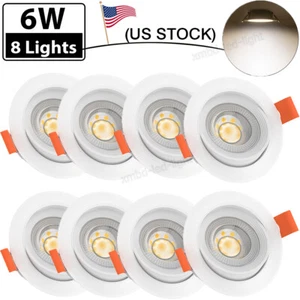 8x 6W LED Downlight Spot Panel light Recessed Ceiling Lamp Round Neutral White - Picture 1 of 13