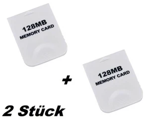 2x 128MB Memory Card Nintendo Wii GameCube Speicherkarte 256 MB weiß Spielstand - Picture 1 of 4