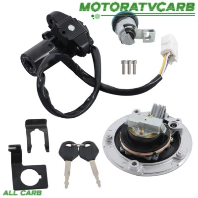 Juego de bloqueo de tapa de gas combustible interruptor de encendido para Kawasaki Ninja 1000 ZX6R Z1000SX ZX10R Foto 1 de 4