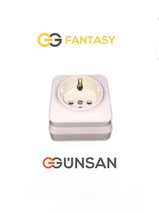Aufputz Steckdose Cremeweiß Fantasy 16A 250V Gunsan Günsan NEU - Bild 1 von 2