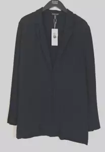Chaqueta Blazer Larga Slouchy Tencel Negra $298 EILEEN FISHER XXS Nueva con Etiquetas - Imagen 1 de 4