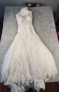 Stella York Mermaid Wedding Dress Sleeveless Ivory White Bling - Picture 1 of 16