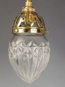 Elegant Antique Cut Glass Open Pendant Light - Picture 1 of 11
