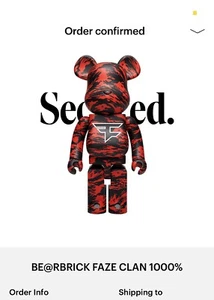 FAZE CLAN BEAR BRICK 1000% XL— ORDER CONFIRMED SHIPS ON DELIVERY SOLD OUT - Picture 1 of 2