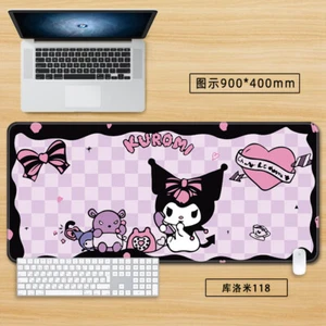 Mouse Pad Desk Mat Anime Kuromi Cute Thickened Large Game Mouse Mat 400*900*4 mm - Picture 1 of 32