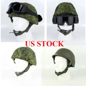 US! Replica Russian Army 6b26 Tactical Steel Helmet + Goggle Prop + Helmet Cover - Picture 1 of 9