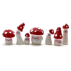 7Pcs Mushrooms for Crafts Little Fairy Garden Mushrooms Tiny Resin8566 - Bild 1 von 6