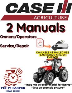 CASE IH MXU130 VALOR TRACTOR MANUAL OPERADORES PROPIETARIOS TALLER DE SERVICIO REPARACIÓN PDF USB - Imagen 1 de 3