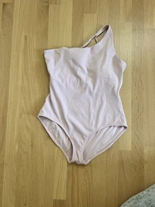 Andie Swim Einteiler gerippt hell pastell rosa One Shoulder Größe L - Bild 1 von 5