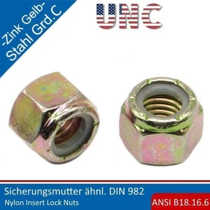 UNC Bloccaggio Ansi B18.16.6 Acciaio Grado C Giallo Zincato - Imagen 1 de 3