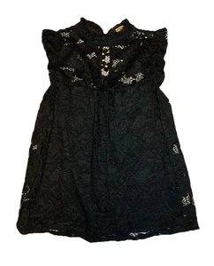 Blusa para mujer Lily blanca pequeña negra de encaje cuello alto sin mangas  - Imagen 1 de 7