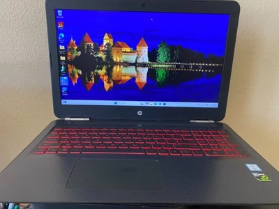 HP OMEN 15 Gaming Laptop, NVIDIA GTX 1050ti, 15.6" UHD, i7-7700HQ, 16GB, SSD+HDD - Image 1 of 4