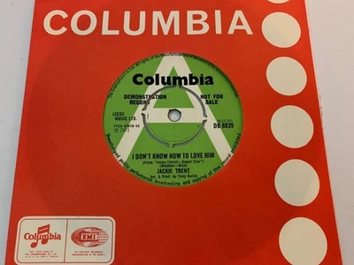 JACKIE TRENT I Don't Know How To Love Him 1971 UK DEMO Columbia DB8839 EXCELLENT - Bild 1 von 2