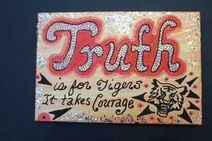 Original Gemälde (4 x 6) auf Leinwand. Es ist unsigniert von Donna Summers - Bild 1 von 1