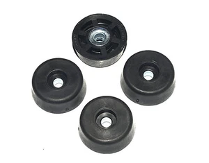 50 LARGE ROUND RUBBER FEET 1.312 W X 1/2 H AMPS, CASES - FREE S&H MADE IN USA - Picture 1 of 5