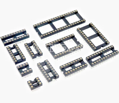 Round Hole Socket Holder Connector DIP 6 8 14 16 18 20 24 28 Pin DIP16 DIP28 40 - Image 1 of 4