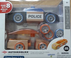 Chaser Racer 2-in-1 Automoblox Ultimate Series 2 Pack Real Wood Cars 54104 - Picture 1 of 6