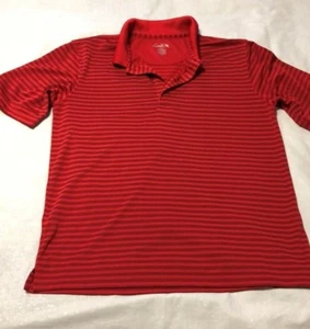 Arnold Palmer Red Striped Golf Polo Men's Medium Short Sleeve - Picture 1 of 8