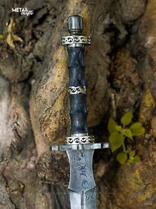 Handmade Damascus Steel Full Tang Viking Sword/Medieval Sword Battle Ready Sharp