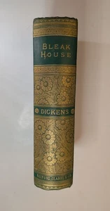 1885 Bleak House Volume 1 Charles Dickens Embossed Antique Victorian Book 7.75" - Picture 1 of 9