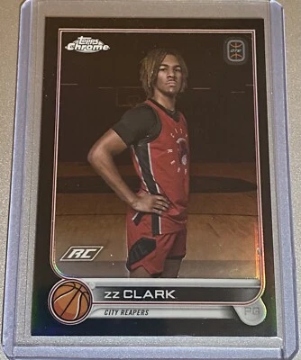 2022-23 Topps Chrome OTE Elite ZZ Clark Black Refractor Auto #'ed 01/10 - Image 1 of 2