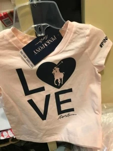 Ralph Lauren Pink Pony Love T-Shirt Small (size 7) - Picture 1 of 2