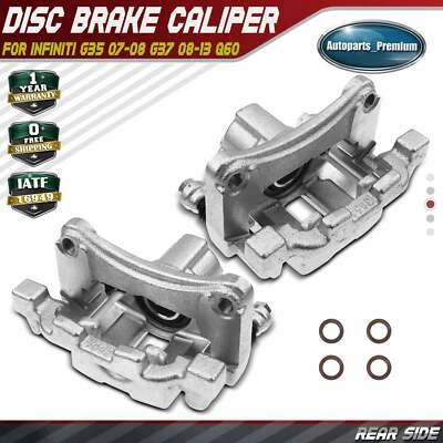 2x Pinza de freno con soporte para Infiniti G35 07-08 G37 08-13 Q60 14-15 trasero L & R Foto 1 de 4