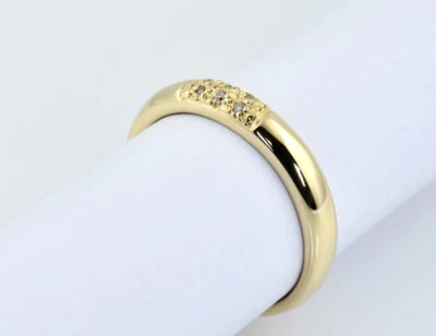Diamant Ring 585/000 14 K Gelbgold 6 Diamanten zus. 0,06 ct - Bild 1 von 4