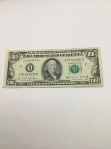Series 1990 $100 One Hundreds Dollar Bill Bank Of New York Federal Reserve Note - Picture 1 of 2